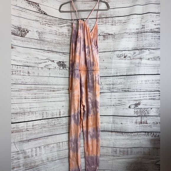 Wildfox jumpsuit Womens size small zoe tie dye in solar wash Cotton Boho Lounge - Picture 6 of 13